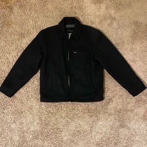 Black zip-up coat jacket super thick great quality  size M